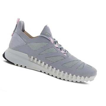 Women's Ecco Zipflex Low Tex Sneakers Silver / Grey | USA 270EBC